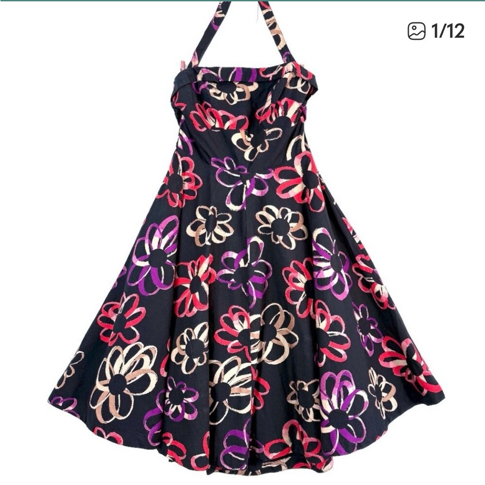 Vivid floral halter neck sundress Girls From Savoy